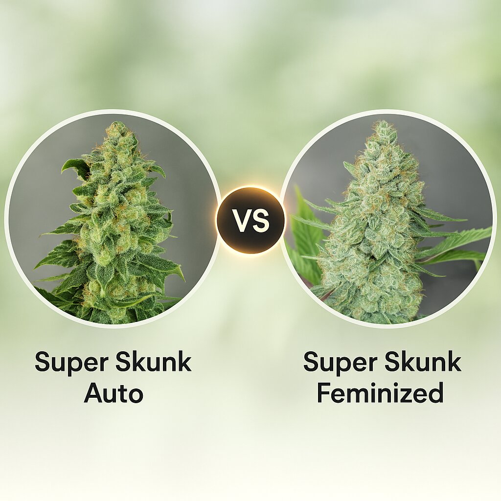 Super Skunk Auto (Dr Krippling) vs Super Skunk (G13 Labs) Vergleich von Cannabissamen