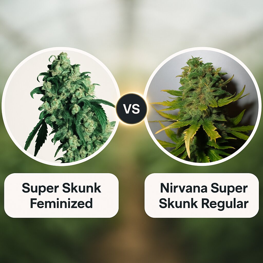 Super Skunk (Sensi Seeds) vs Nirvana Super Skunk (Nirvana Seeds) Cannabis Samen Vergleich