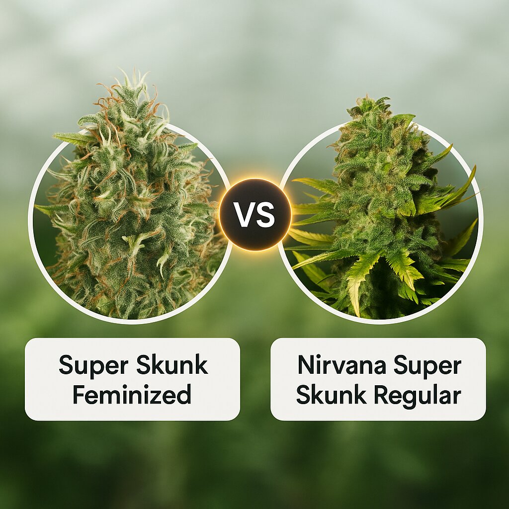 Super Skunk (Vision Seeds) vs Nirvana Super Skunk (Nirvana Seeds) Vergleich von Cannabissamen