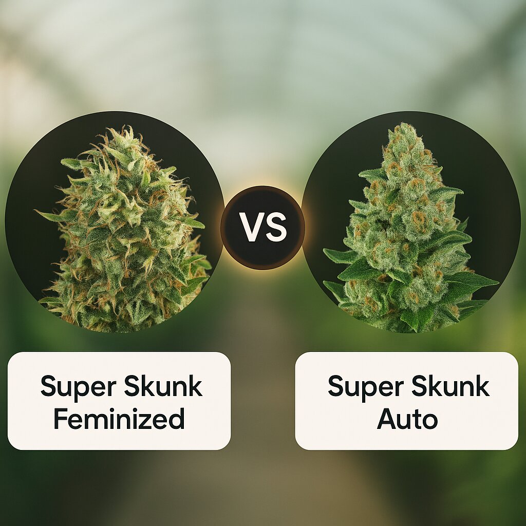 Super Skunk (Vision Seeds) vs Super Skunk Auto (Dr Krippling) Cannabis Samen Vergleich