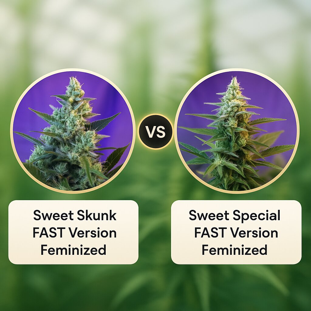 Sweet Skunk FAST Version (Sweet Seeds) vs Sweet Special FAST Version (Sweet Seeds) Vergleich von Cannabissamen