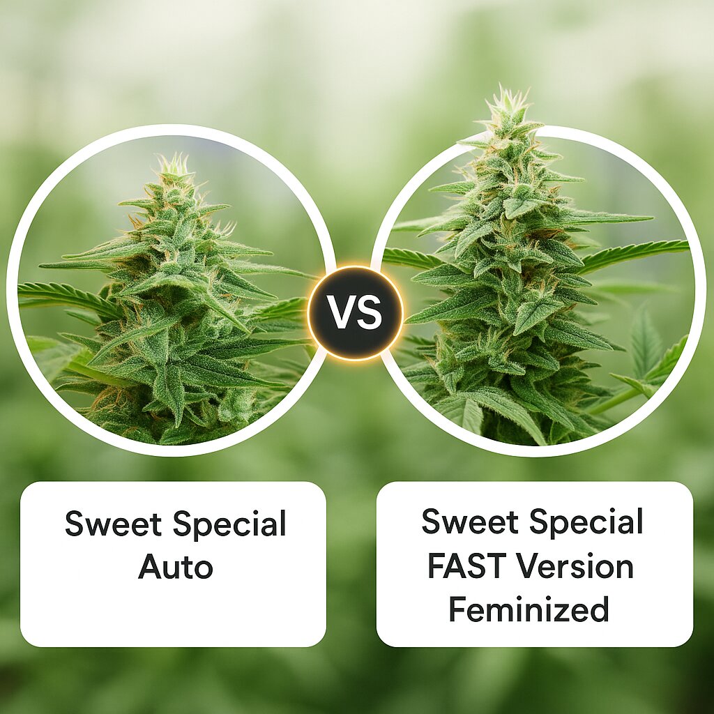 Sweet Special Auto (Sweet Seeds) vs Sweet Special FAST Version (Sweet Seeds) Vergleich von Cannabissamen