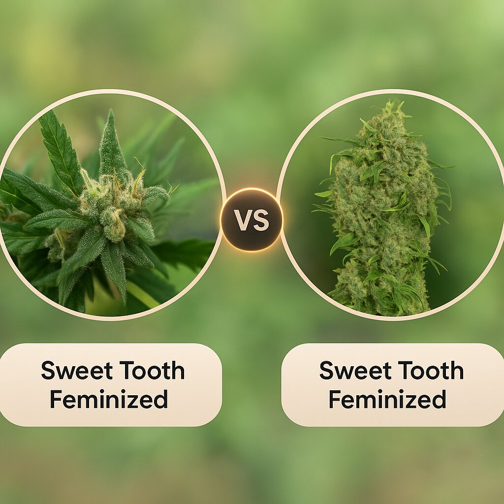 Sweet Tooth (z710 Genetics) vs Sweet Tooth (Barneys Farm) Vergleich von Cannabissamen