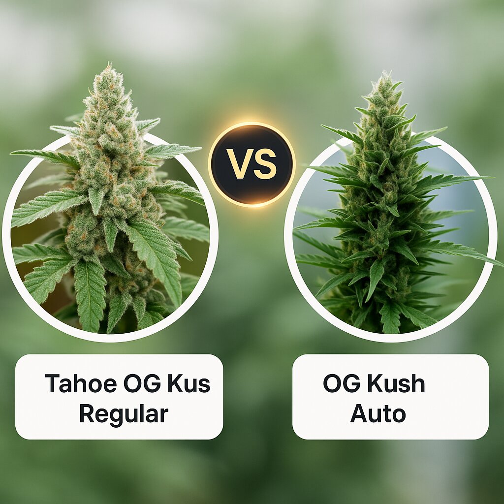 Tahoe OG Kush (Cali Weed) vs OG Kush Auto (Dr Krippling) Vergleich von Cannabissamen