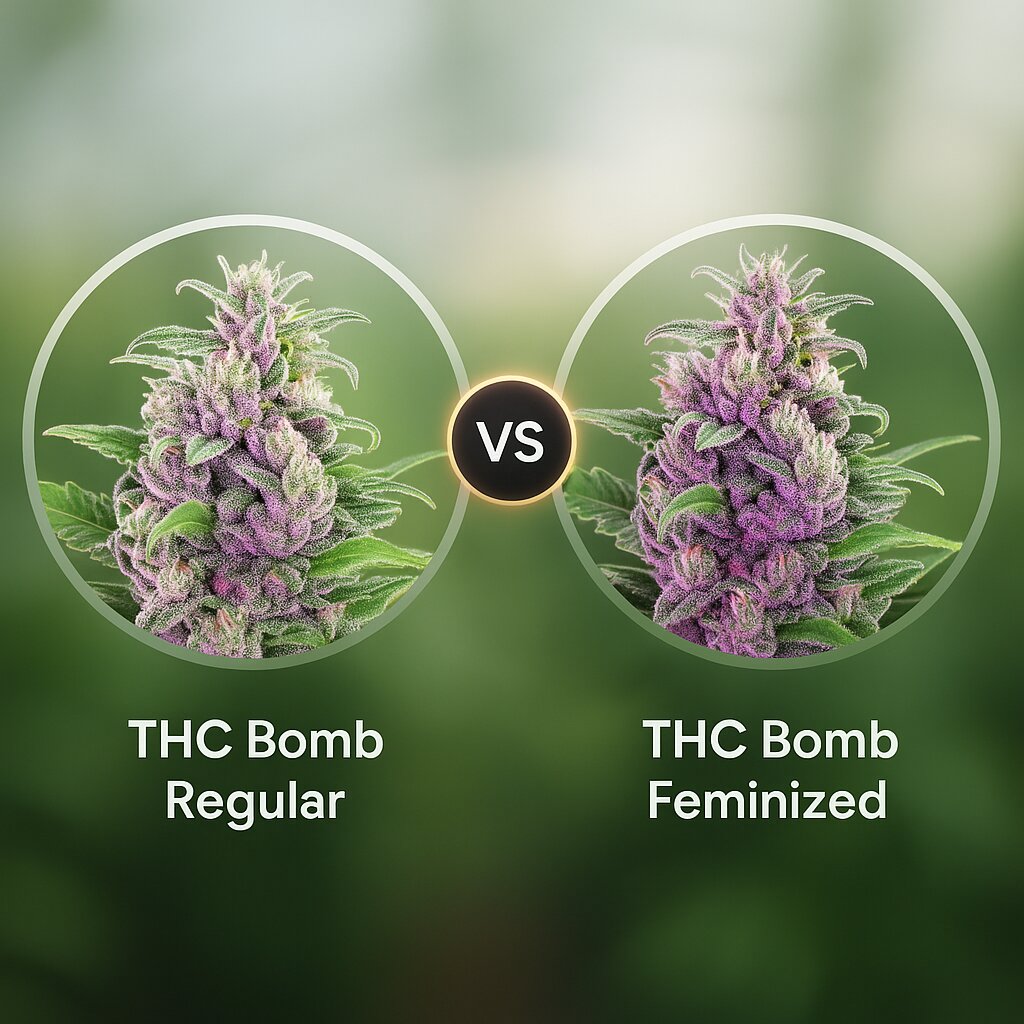 THC Bomb (Bomb Seeds) vs THC Bomb (Bomb Seeds) Vergleich von Cannabissamen
