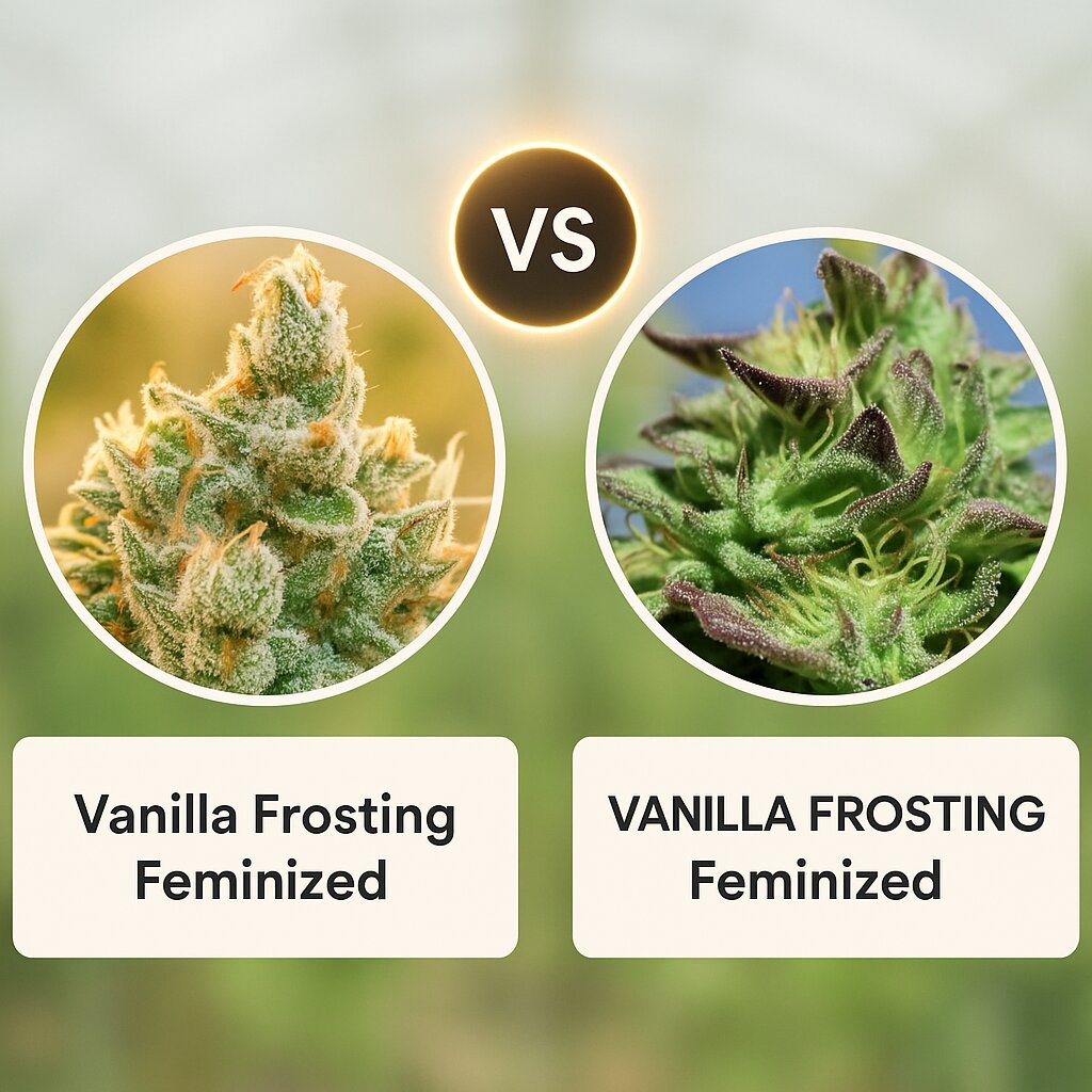 Vanilla Frosting (Anesia Seeds) vs VANILLA FROSTING (Humboldt Seed Company) Vergleich von Cannabissamen