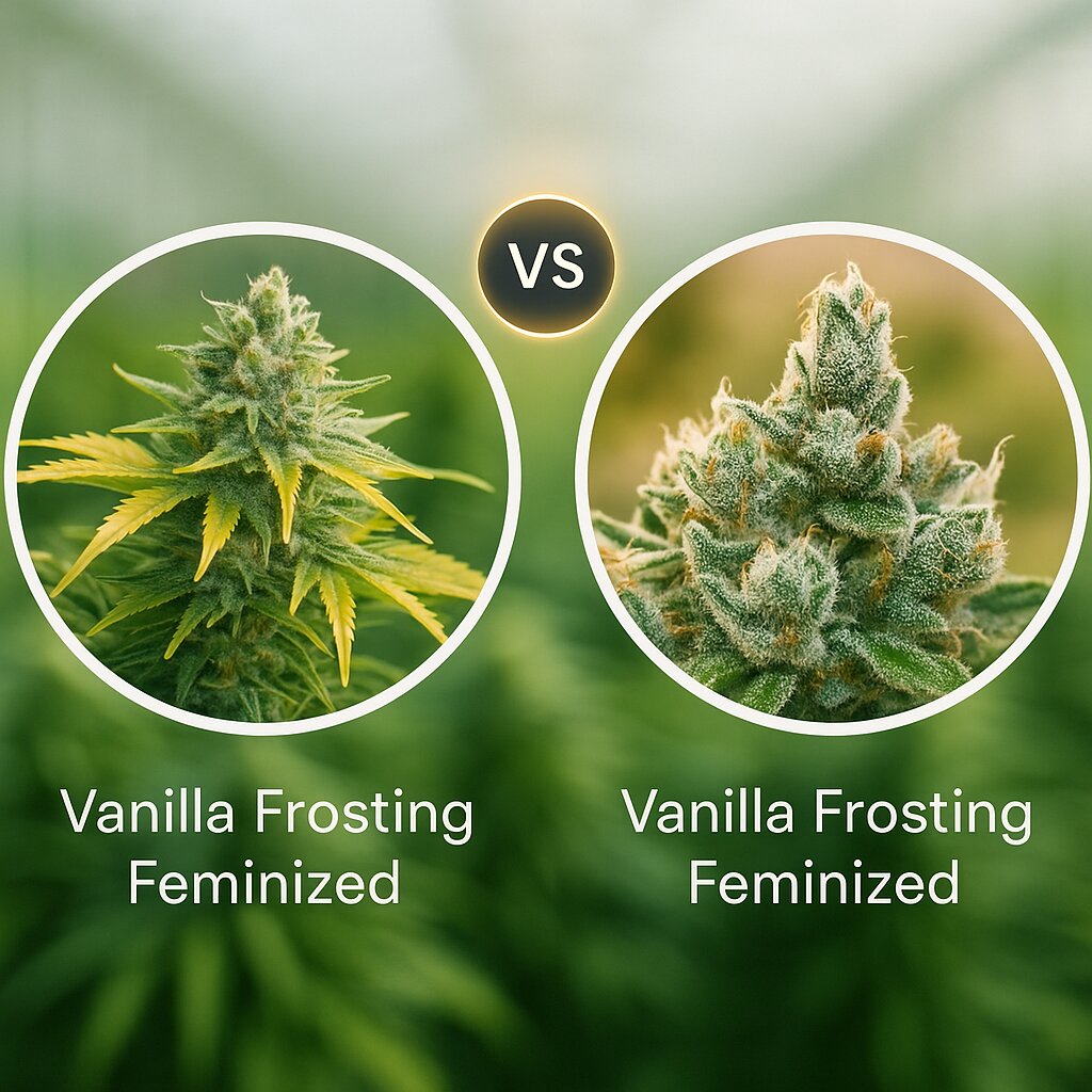 Vanilla Frosting (TasteBudz) vs Vanilla Frosting (Anesia Seeds) Cannabissamenvergleich