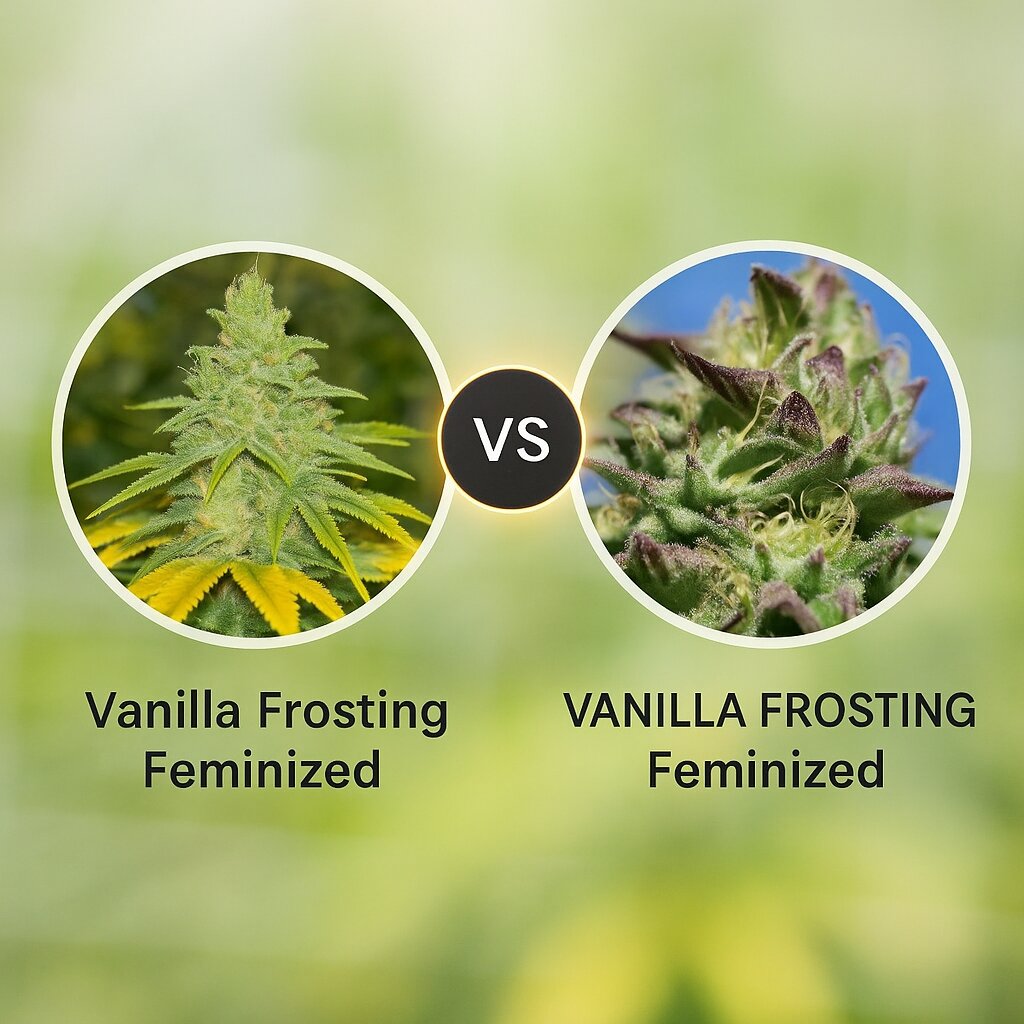 Vanilla Frosting (TasteBudz) vs VANILLA FROSTING (Humboldt Seed Company) Hanfsamenvergleich