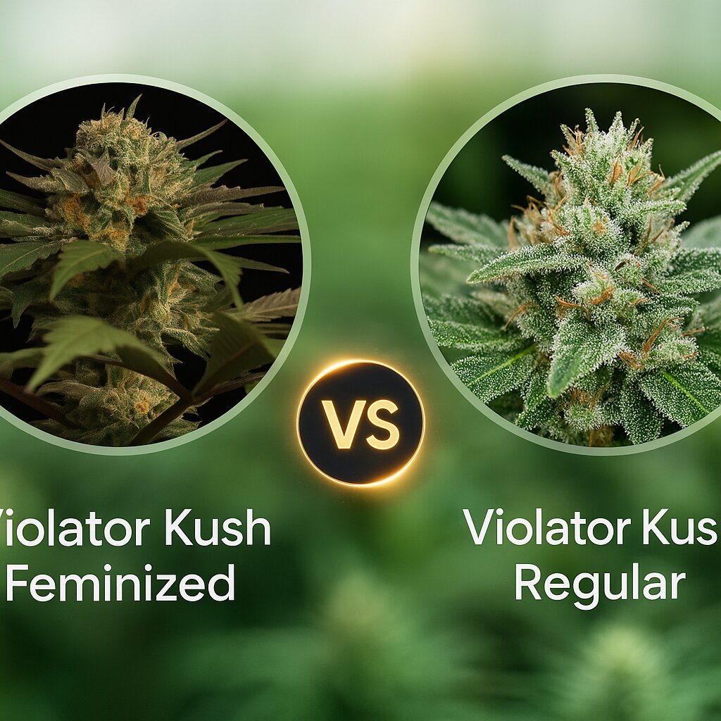 Violator Kush (Barneys Farm) vs Violator Kush (Barneys Farm) Cannabissamenvergleich