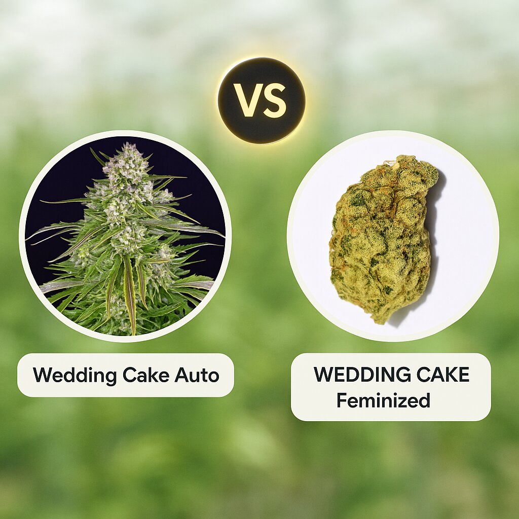 Wedding Cake Auto (Barneys Farm) vs WEDDING CAKE (Bighead Seeds) Cannabissamen Vergleich