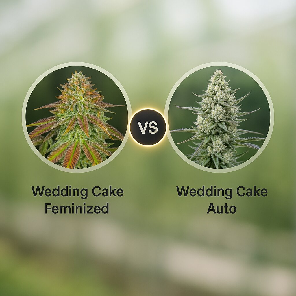 Wedding Cake (Barneys Farm) vs Wedding Cake Auto (Barneys Farm) Cannabis Samen Vergleich
