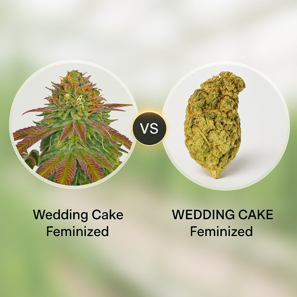 Wedding Cake (Barneys Farm) vs WEDDING CAKE (Bighead Seeds) Cannabissamenvergleich