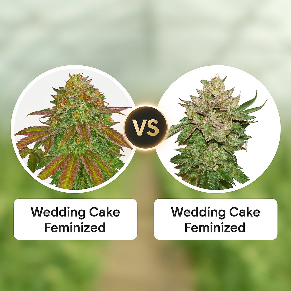 Wedding Cake (Barneys Farm) vs Wedding Cake (Seed Stockers) Vergleich von Cannabissamen