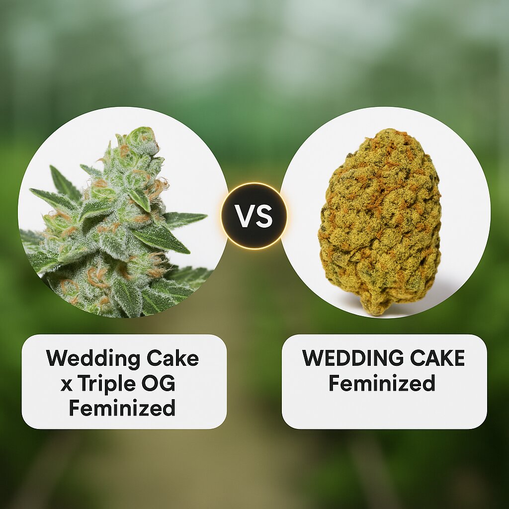 Wedding Cake x Triple OG (Vision Seeds) vs WEDDING CAKE (Bighead Seeds) Vergleich von Cannabissamen