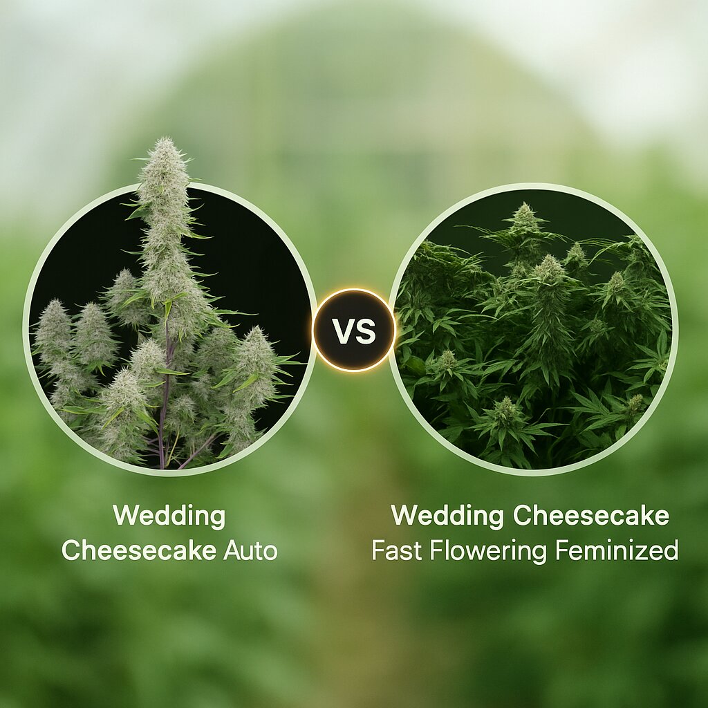 Wedding Cheesecake Auto (FastBuds) vs Wedding Cheesecake Fast Flowering (FastBuds) Cannabissamen Vergleich
