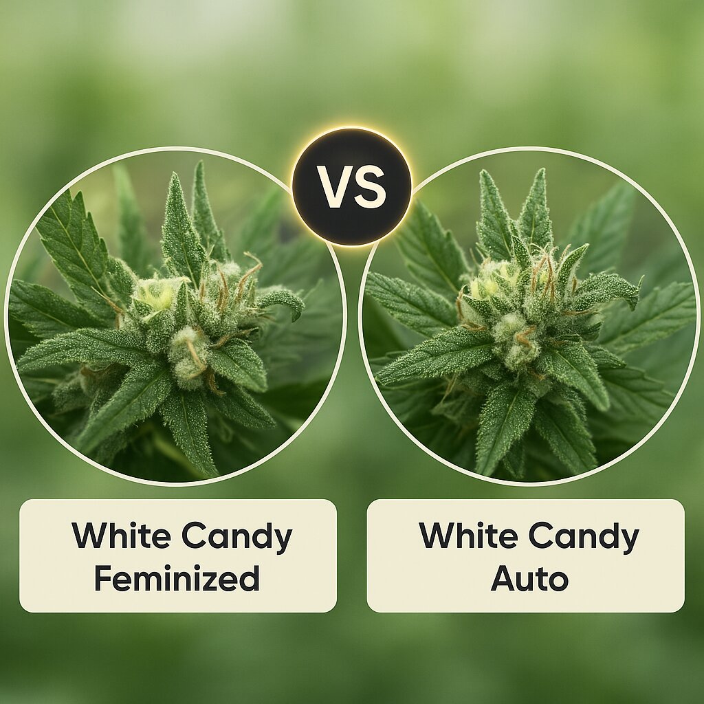 White Candy (z710 Genetics) vs White Candy Auto (z710 Genetics) Cannabissamenvergleich