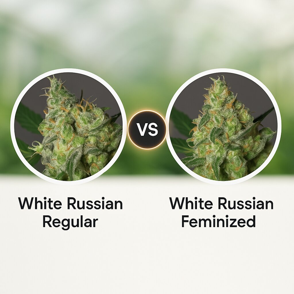 White Russian (Serious Seeds) vs White Russian (Serious Seeds) Vergleich von Cannabissamen