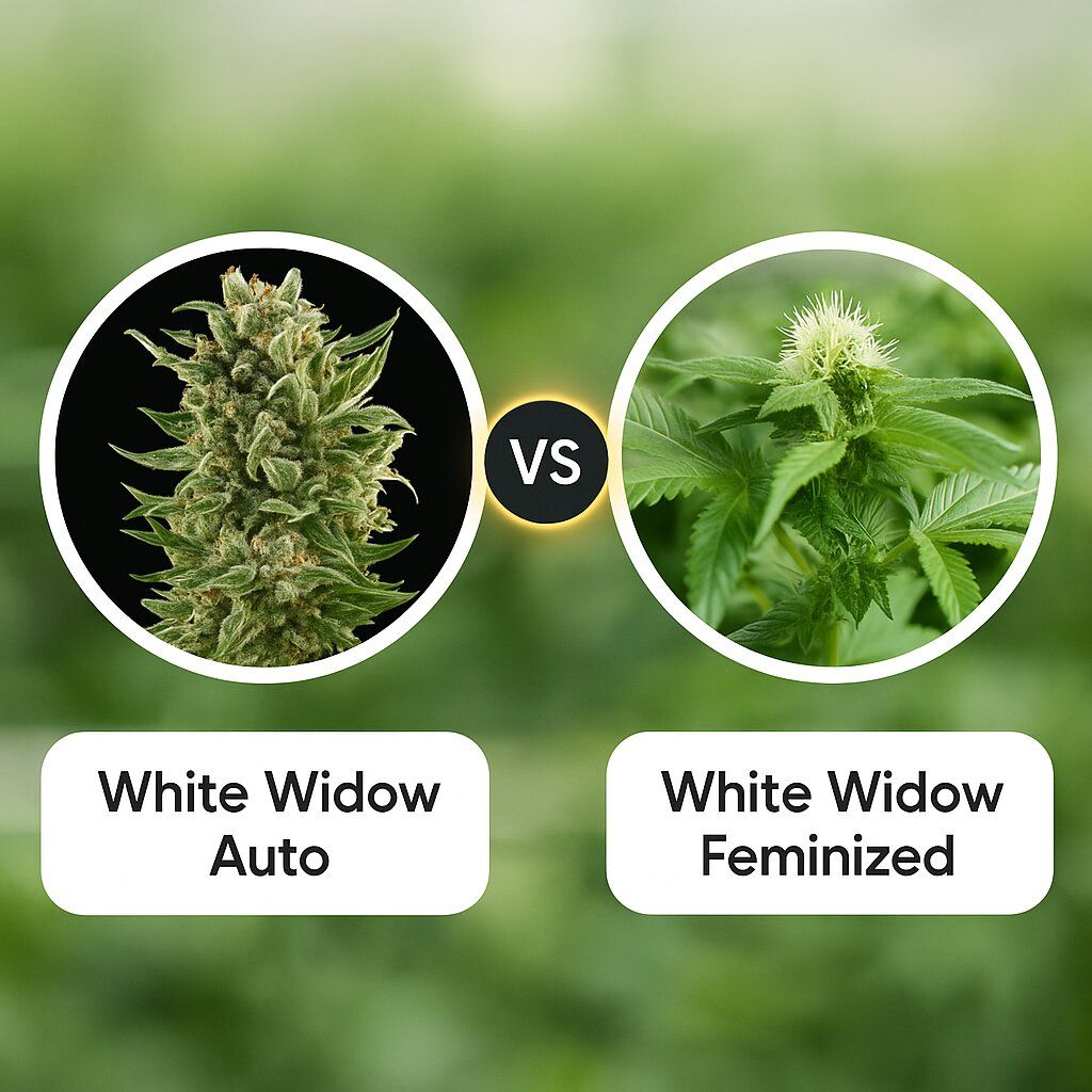 White Widow Auto (Royal Queen Seeds) vs White Widow (Nirvana Seeds) Vergleich von Cannabissamen