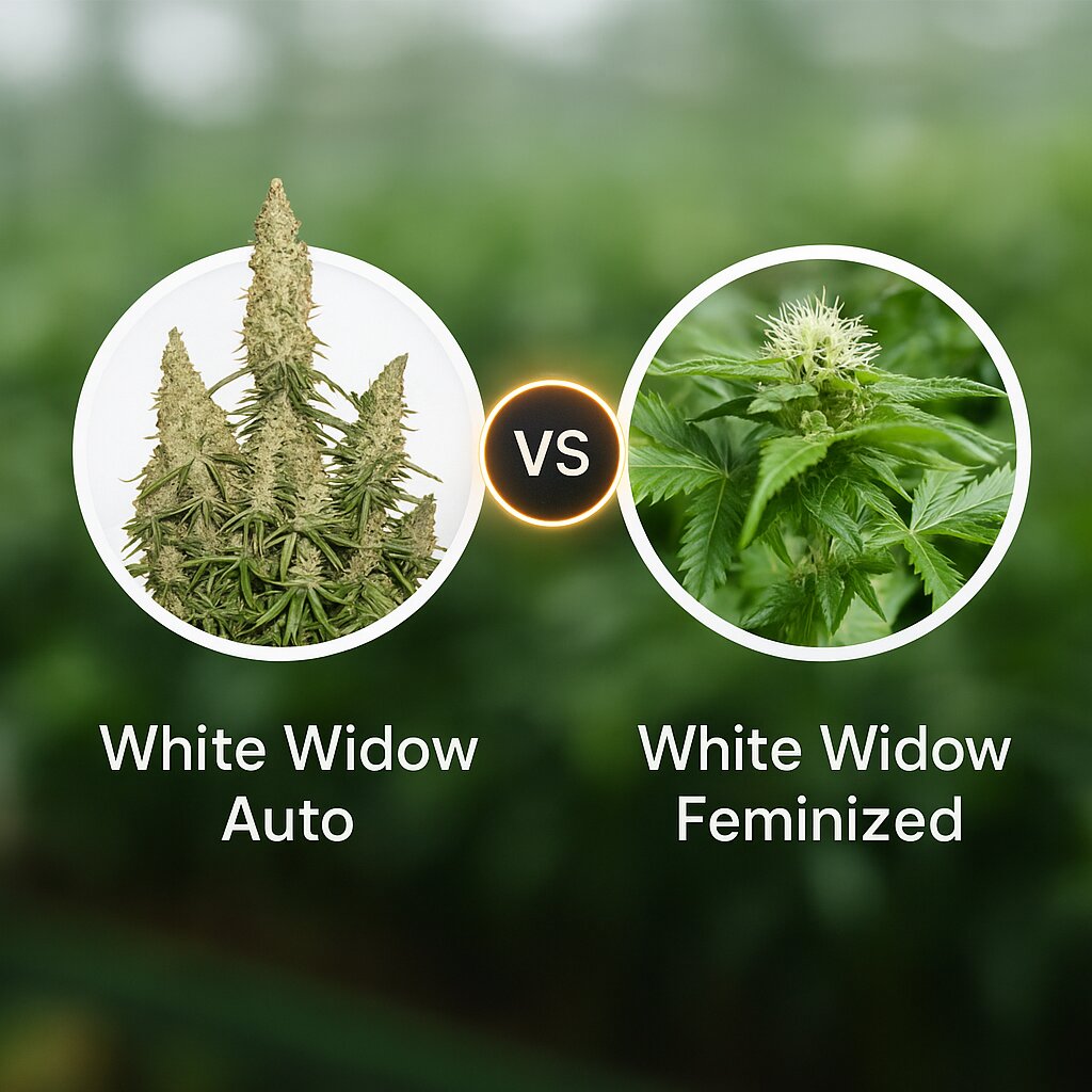 White Widow Auto (Seed Stockers) vs White Widow (Nirvana Seeds) Cannabis Samen Vergleich