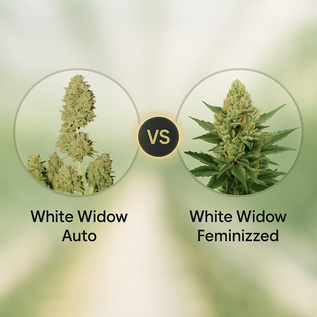 White Widow Auto (Seedsman) vs White Widow (Bulldog Seeds) Cannabis samen vergleich