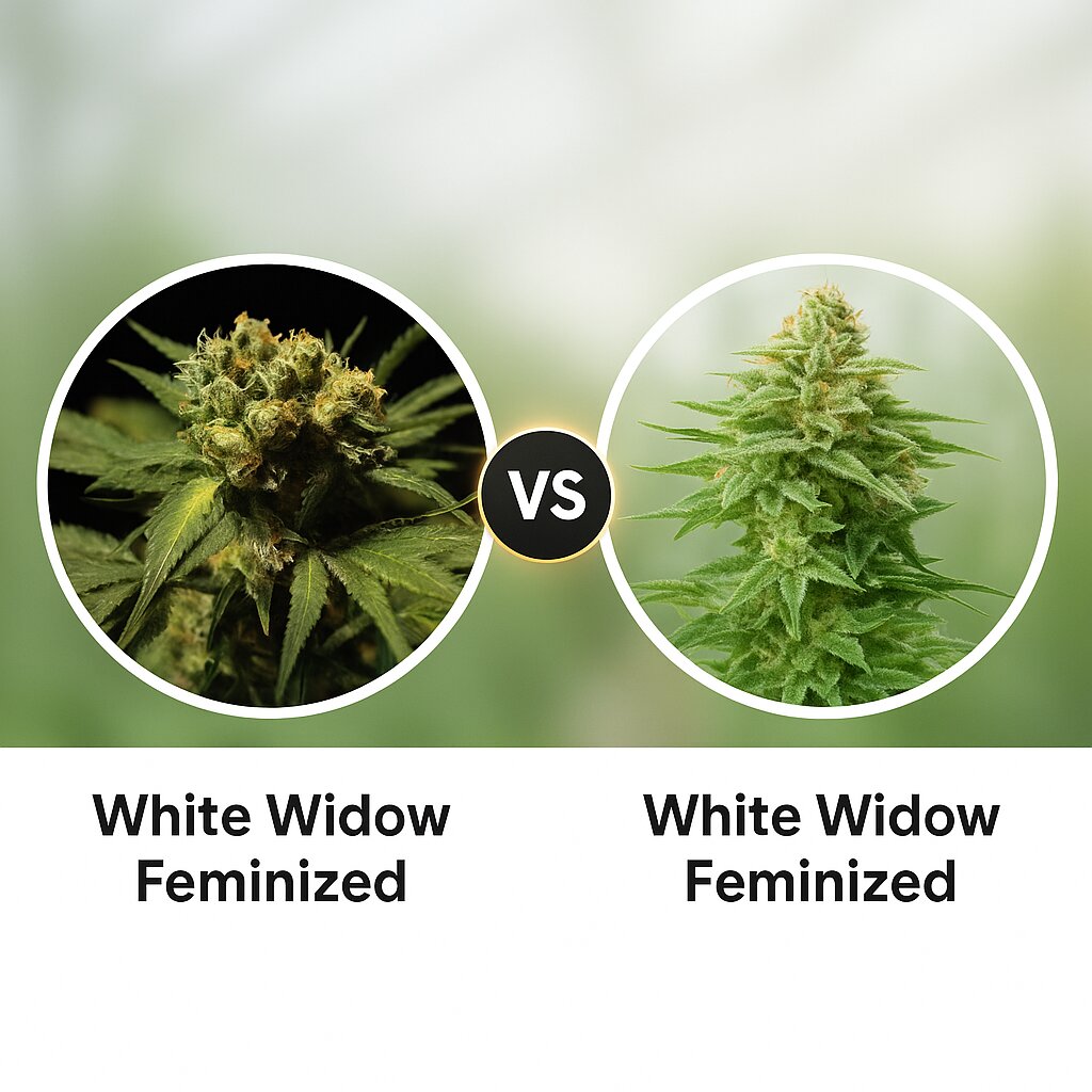 White Widow (Bulldog Seeds) vs White Widow (Royal Queen Seeds) Vergleich von Cannabissamen