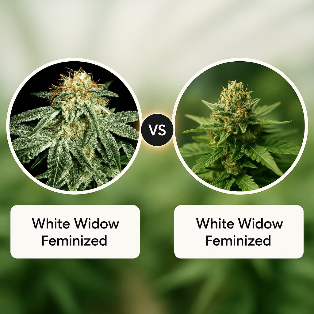 White Widow (Greenhouse Seed Co) vs White Widow (Bulldog Seeds) Cannabis Samen Vergleich
