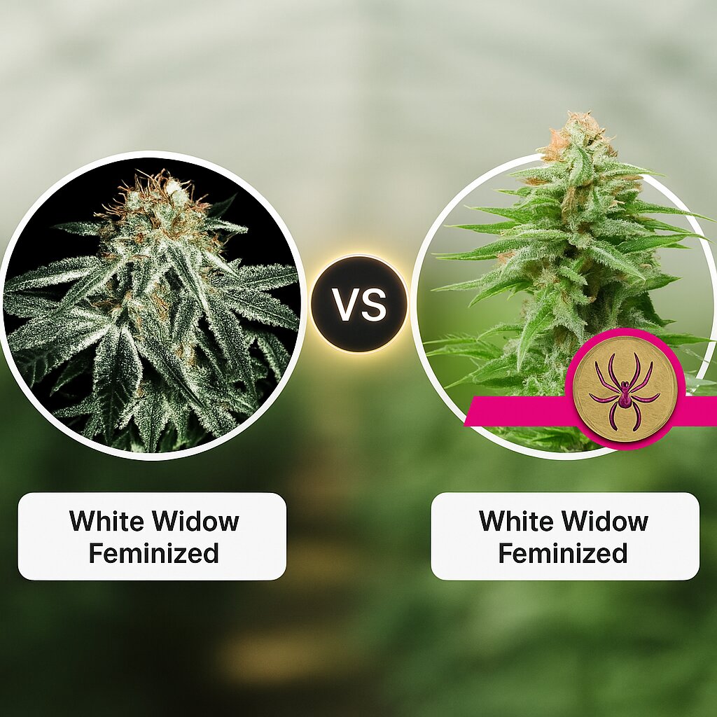 White Widow (Greenhouse Seed Co) vs White Widow (Royal Queen Seeds) Cannabis samen vergleich