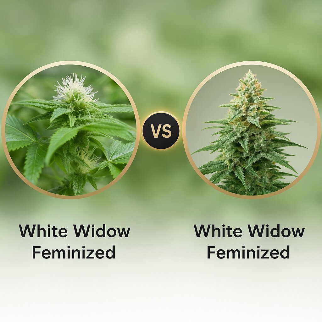 White Widow (Nirvana Seeds) vs White Widow (Royal Queen Seeds) Vergleich von Cannabissamen