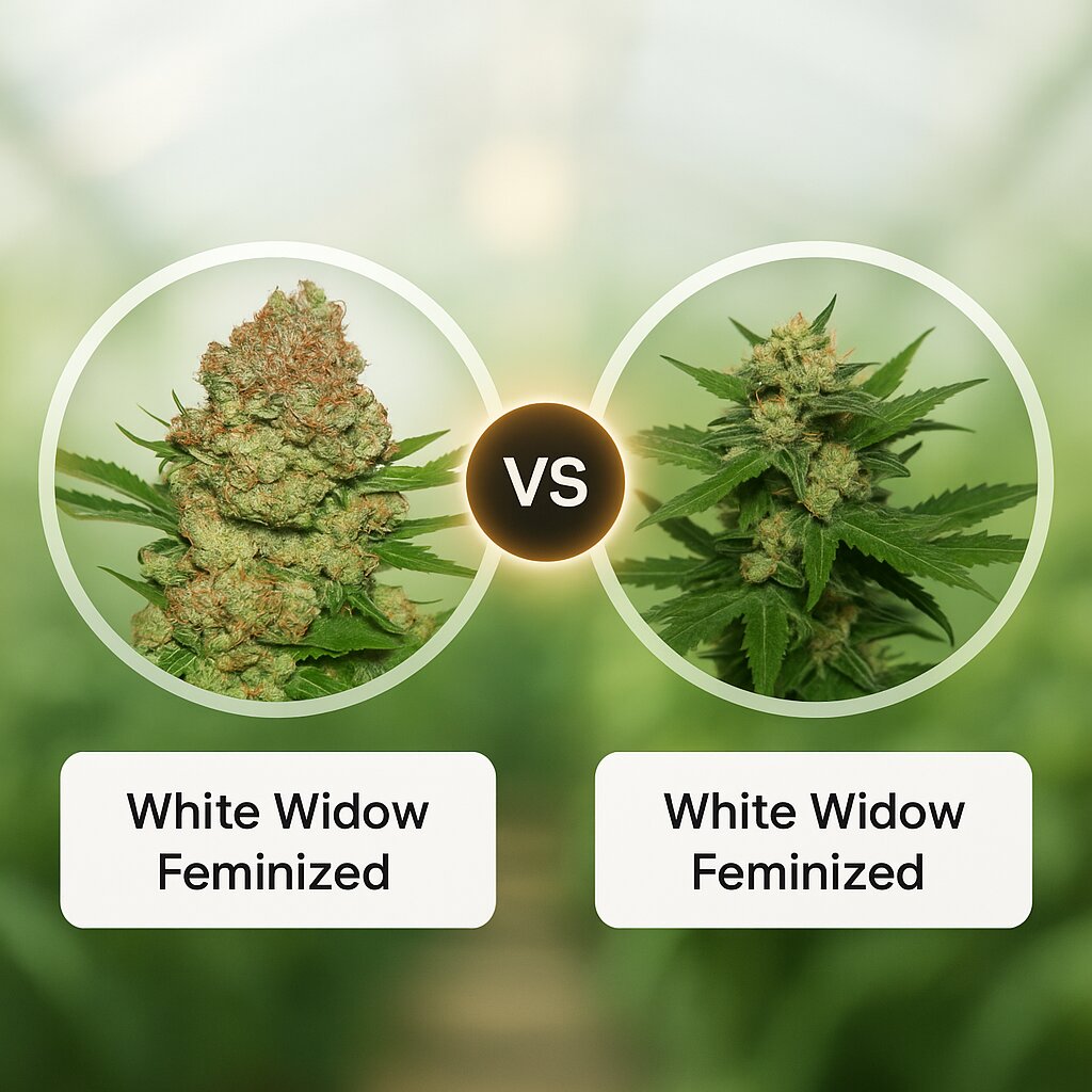 White Widow (Seed Stockers) vs White Widow (Bulldog Seeds) Cannabissamen Vergleich