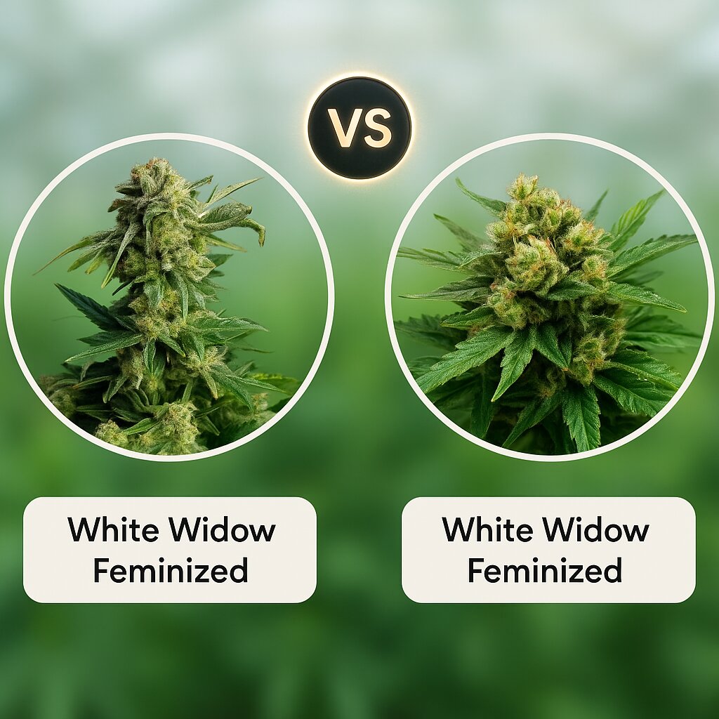 White Widow (Seedsman) vs White Widow (Bulldog Seeds) Cannabissamenvergleich