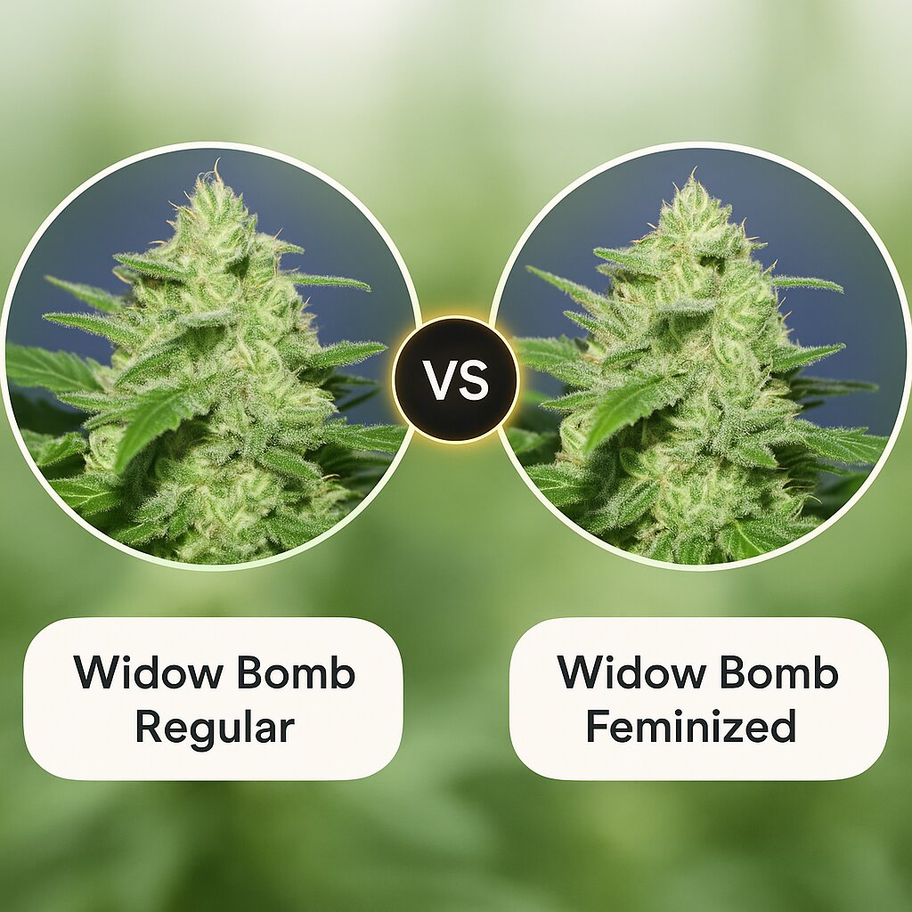 Widow Bomb (Bomb Seeds) vs Widow Bomb (Bomb Seeds) Cannabis Samen Vergleich