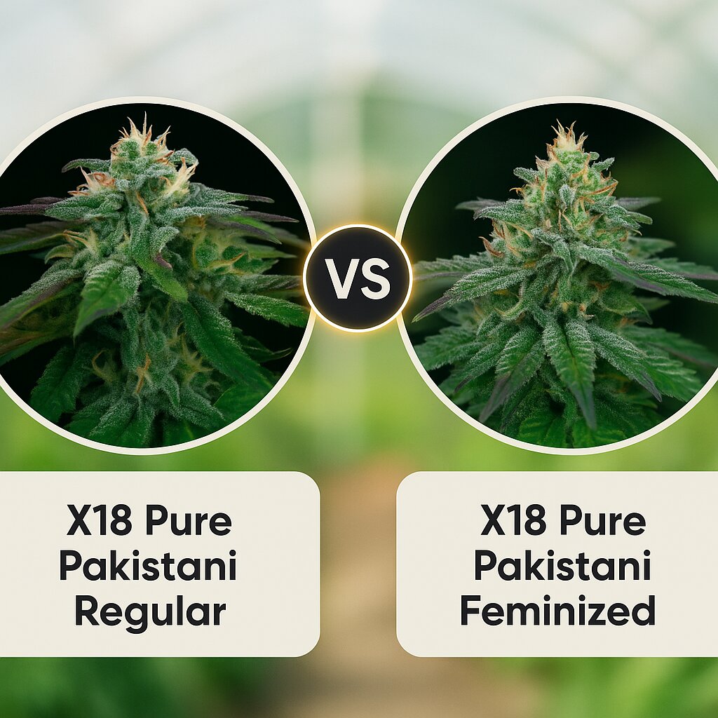 X18 Pure Pakistani (Reserva Privada) vs X18 Pure Pakistani (Reserva Privada) Vergleich von Cannabissamen