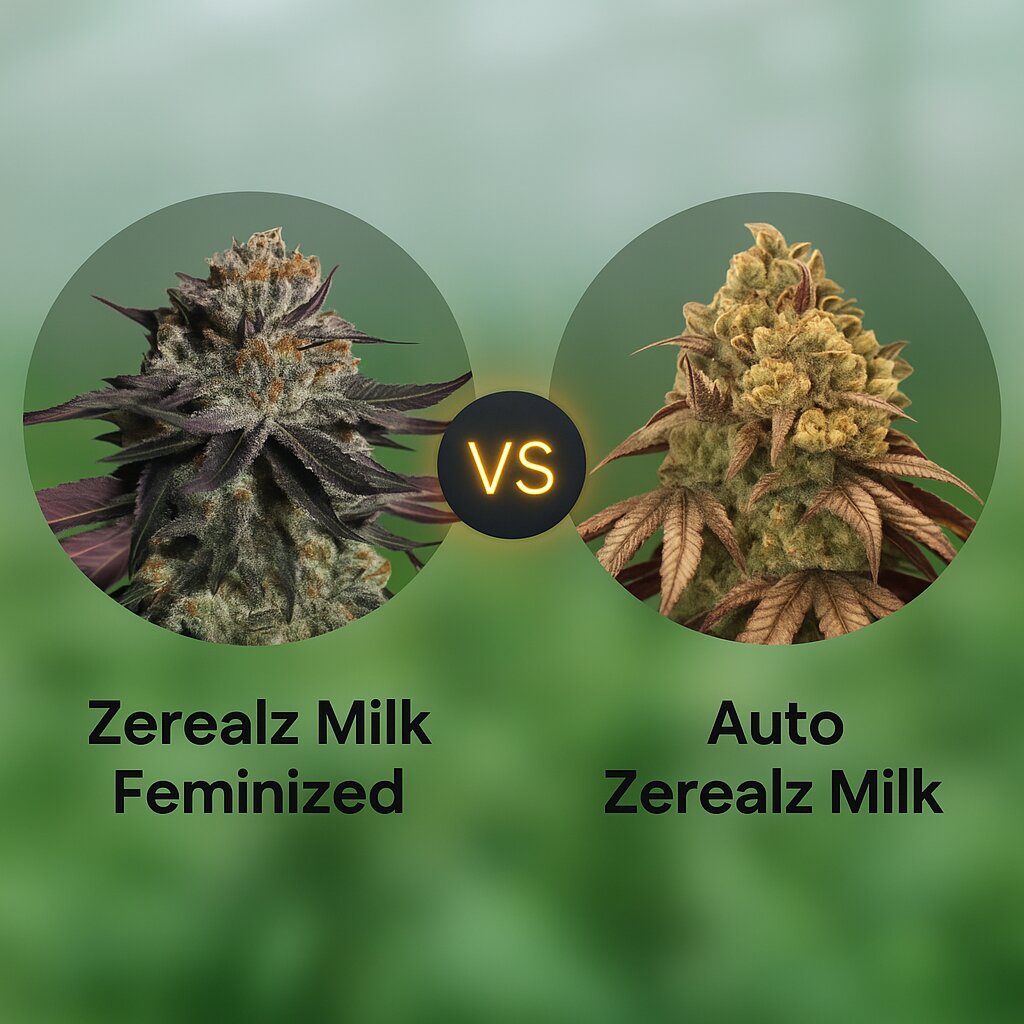 Zerealz Milk (Advanced Seeds) vs Auto Zerealz Milk (Advanced Seeds) Vergleich von Cannabissamen